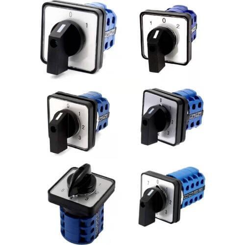 LW26/SZW26-20 AC 660V 20A 2 3 4 5 6 7 8 -Position Mounting Rotary Select Cam Changeover Switch