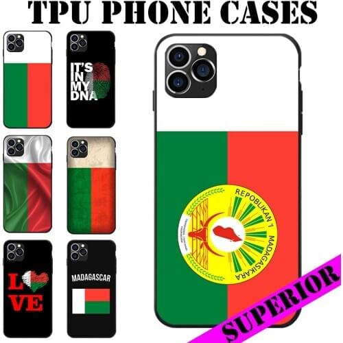 For XIAOMI 5 6 8 9 MAX MIX NOTE LITE PRO CC SE Madagascar Flag Coat Of Arms Map Theme Soft TPU Phone Cases