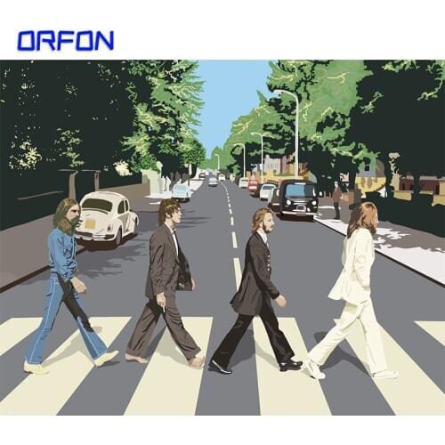 ORFON Abbey Road Frameless DIY painting by numbers for adults coloring by numbers Home Decor Wall decoration Christmas Gift