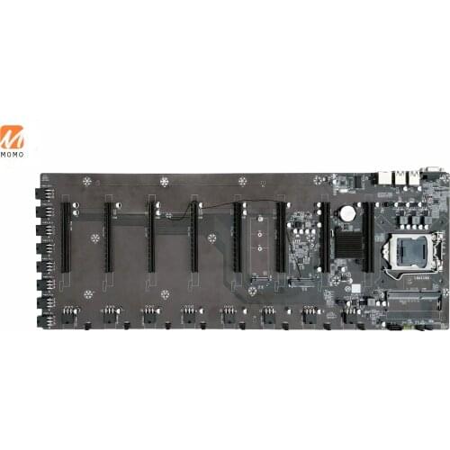 New 8-Card Direct Plug Mainboard BTC 8-Card Multi-Graphics Card Slot B250 B85 B75 Large Spacing 6.5cm Platform