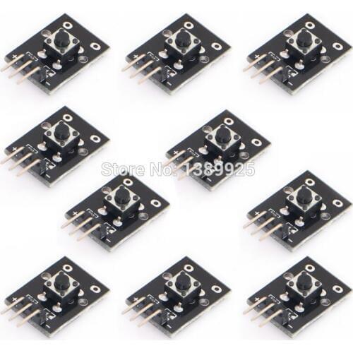 Factory Wholesale Free Shipping 10pcs/Lot KY004 Momentary Button Module Sensor 3 Pin DC12V 50mA