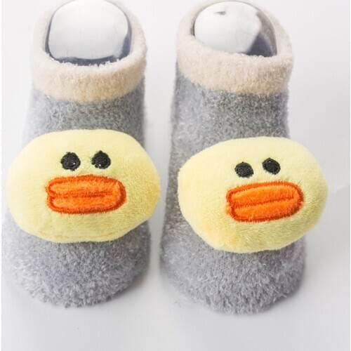 2020 Autumn Winter Christmas Socks Three-dimensional Feather Mesh Cartoon Floor Socks Children Socks Silicone Non-slip Baby Sock