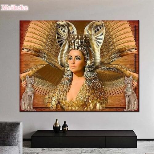 Full 5D Diy diamond painting Ancient Cleopatra, egyptian snake embroidery cross stitch Craft Kits decor Christmas Gift