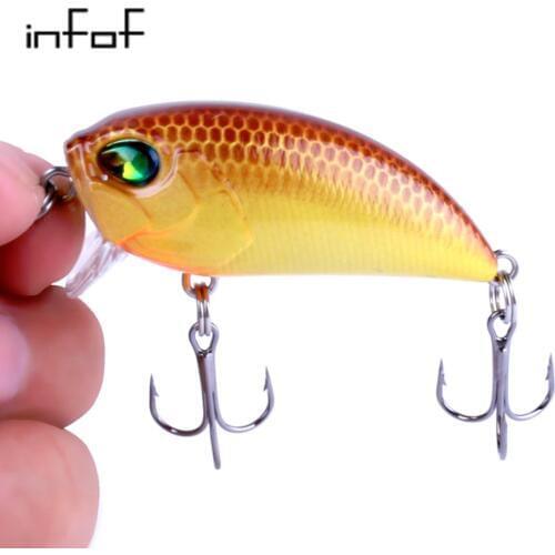 INFOF 5pcs 8g/4.8cm Wobblers Isca Artificial Small Crankbaits Fishing Lure With Magnet, Diving Bass Trout Bait Fishing tackle