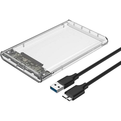 Transparent HDD Case Hard Drive Box 2.5 Inch HDD Enclosure SATA To USB 3.0 Type-C 3.1 Mobile External SSD Hard Drive Case