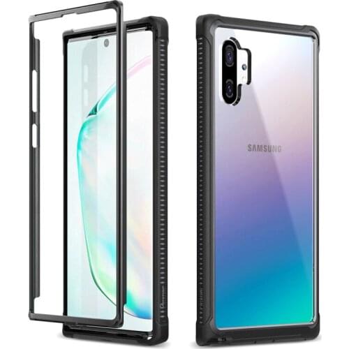 Clear hard case for Samsung Galaxy Note10 Plus Case shockproof Bumper case Support Wireless Charging cover for Note10 capa