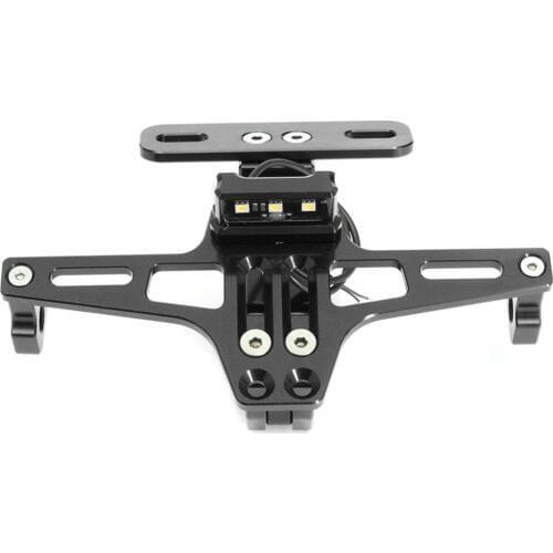Frame Motorcycle License Number Plate Holder Bracket with Led Light Adjustable for Yamaha Bws R25 R3 Mt03 Msx