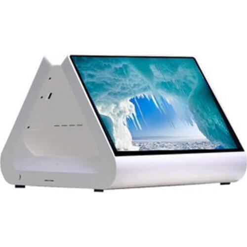 Retail pos system capative touch dual screen display epos all in one