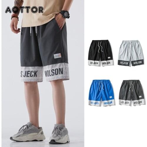 New Men Printed Casual Cotton Shorts 2021 Summer Mens Korean Fashions Joggers Pants Male Streeetwear Black Sweat Shorts 3XL