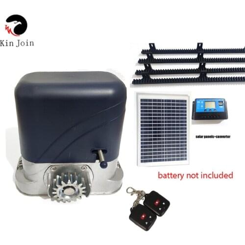 500KGS 24V Solar Sliding Gate Opener System DC Motor Like Door Closer Motor With 4m / 13 Feet Nylon Steel Rack