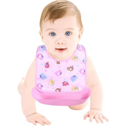 Baby Detachable Kids Boys Girls cartoon stitching waterproof removable bib stain-proof Feeding Apron Saliva Towel Bib Smock L102
