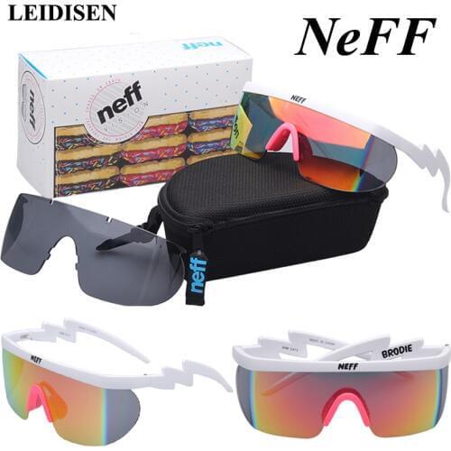With Box Fashion NEFF Sunglasses Men/Women Brand designer Sun Glasses Driving Street Eyewear 2 Lens Oculos De Sol Feminino