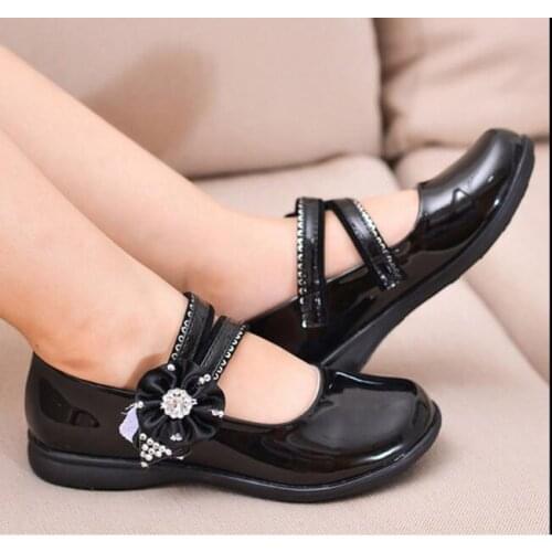 Girls Shoes Big Girl Flats Sneakers Metal Baby Single Shoes For Kids Princess Shoes Toddlers Princess diamond shoes Casual Shoe