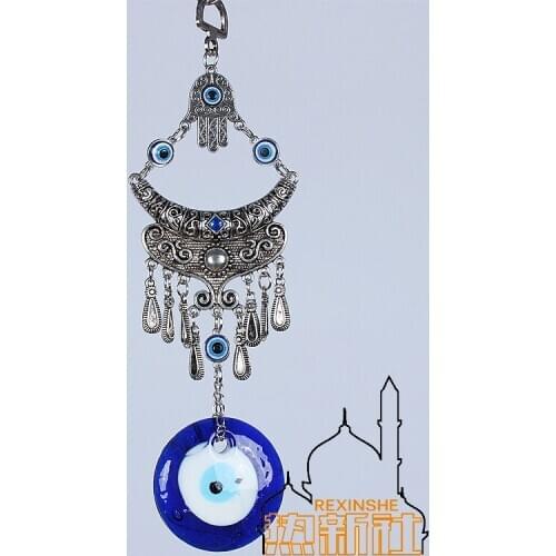Turkey blue eyes horn shaped ornaments Muslim peace pendant hanging evil town house car accessories