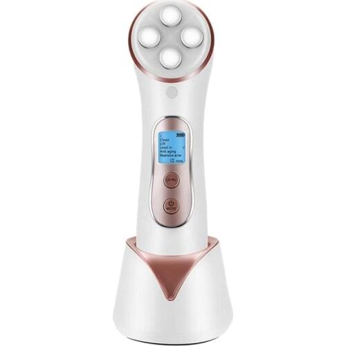 EMS Facial Massager LED Phototherapy Machine Deep Cleansing Facial Massager Anti-Wrinkle RF Heating Beauty Spa Equipment