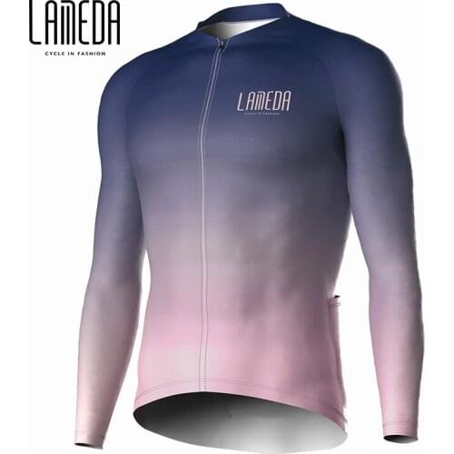 LAMEDA 2021 new cycling jersey mens autumn long-sleeved shirt bicycle road bike clothing