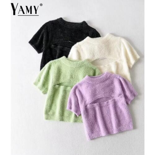 Женские пуловеры с V-образным вырезом YAMY China At AliExpress