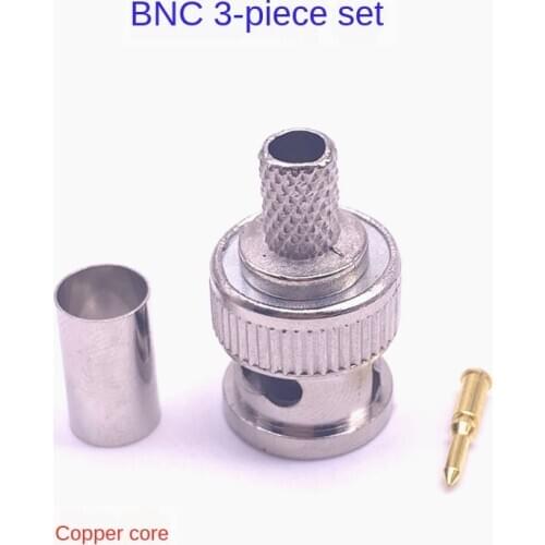 Factory Direct BNC Head Cold Pressing BNC Plug Tailpiece Three-Piece Rg58 Head RG59 Head Rg6u