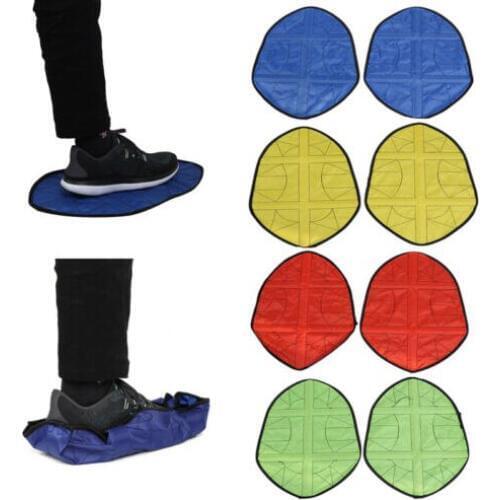 1Pair 2019 New Step in Sock Reusable Shoe Cover One Step Hand Free Sock Shoe Covers Durable Portable Automatic Shoe Covers