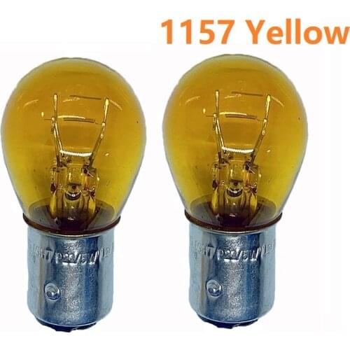 1pcs 1157 BAY15D Car Filament Light halogen lamp Bulbs Auto Brake Lights Turn Signal Tail Parking Reverse Lamp 12V Yellow