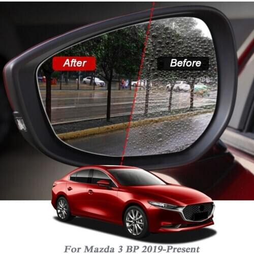 2PCS Anti Fog Car Window Clear Film Car Rearview Mirror Film For Mazda3 BP 2019-Present Waterproof Stickers Accessories