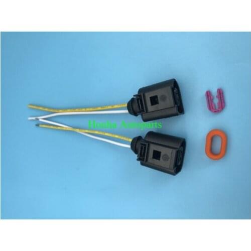 5pcs 2 pin Wiper Washer Fluid Pump Pigtail Wiring Plug Connector Car horn socket 1J0973722