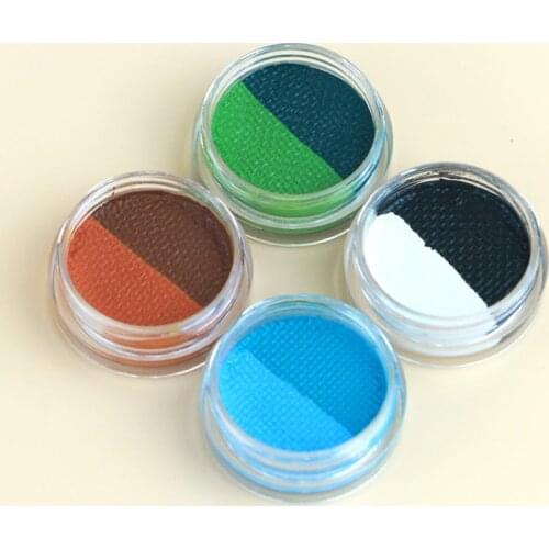 5 P/ Lot 10g Face Painting Rainbow Split Cake Washable Activation Double Colorful Neon Professional Eyeliner Body Art