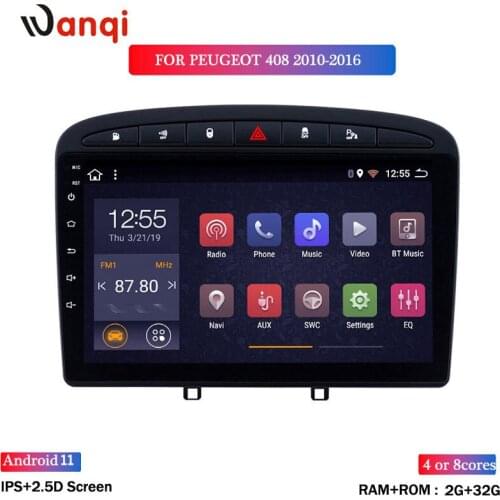 2G RAM 32G ROM 9INCH Car Radio For peugeot 408 3082010-2016 Android 8.1 GPS Navigation Multimedia Player WITH SWC