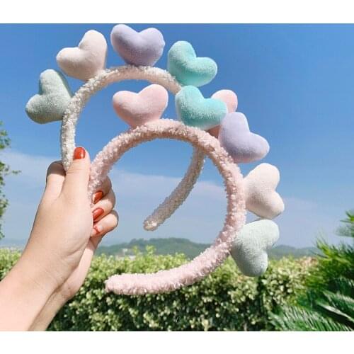 TT Face Wash Hair Bands Apply a Facial Mask All-Match Outing Hair Band Love Headband Simple Tie Hair Accessories