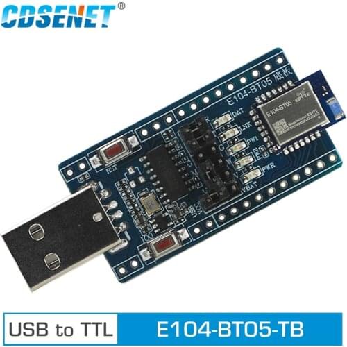 2.4GHz BLE4.2 UART Wireless Transceiver Module E104-BT05-TB USB to TTL Test Board TLSR8266 Bluetooth Transmitter Receiver