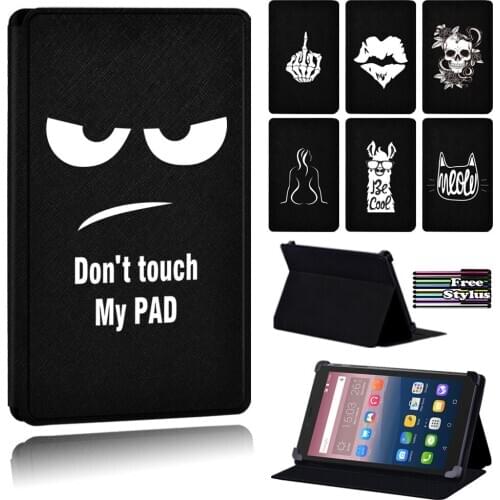 For Alcatel OneTouch PIXI 3 7"/PIXI 3 8.0"/PIXI 3 10"/Alcatel OneTouch PIXI 4 7" White Picture Leather Anti -cratch Tablet Case