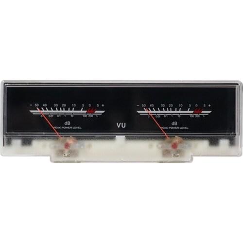 Double pointer VU Meter Stereo Amplifier Board DB Sound Level Indicator Meter Adjustable Backlight With Driver 964E