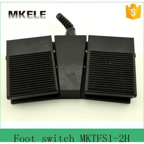 MKTFS1-2H Factory direct Nonslip SPDT NO/NC 2016 new design popular hot sale CE black Rubber Surface double pedal foot switch