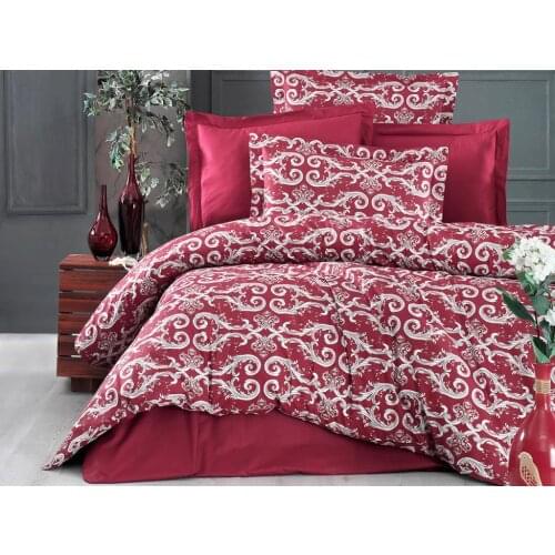 Land Of dowry Manufacture Gold Double Personality Duvet cover set Burgundy