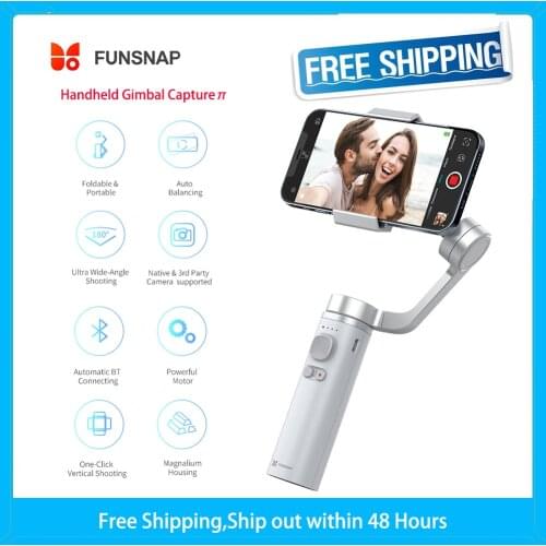 Funsnap Captureπ Wireless Bluetooth Handheld Gimbal Smartphone Stabilizer Selfie Stick Tripod For iPhone Huawei XiaoMI Samsung