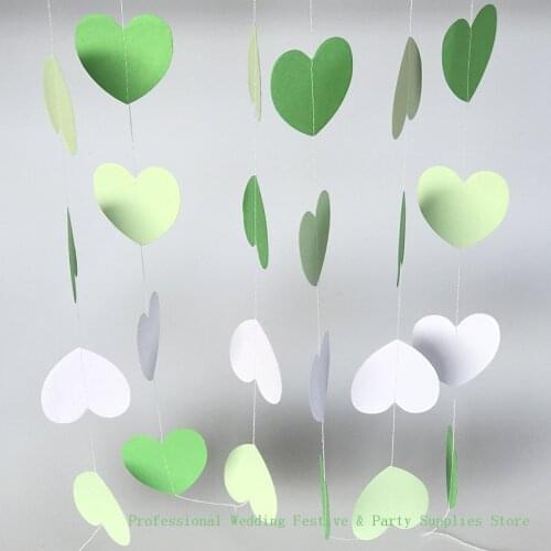 Paper Garland Strings Circle Wedding Party Baby Shower Hanging Decoration 10 Colors New Creative Room Decoration