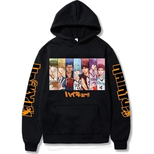 Japanese Anime Mens Hoodies Men Graphic Kuroko No Basket Streetwear Winter Fashion Unisex Sweatshirts