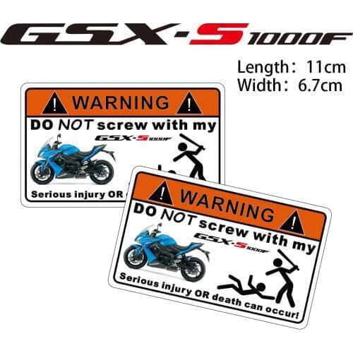 KODASKIN Motorcycle Cheap 2D Creative Warning Sticker Decal for Suzuki GSX-S1000F