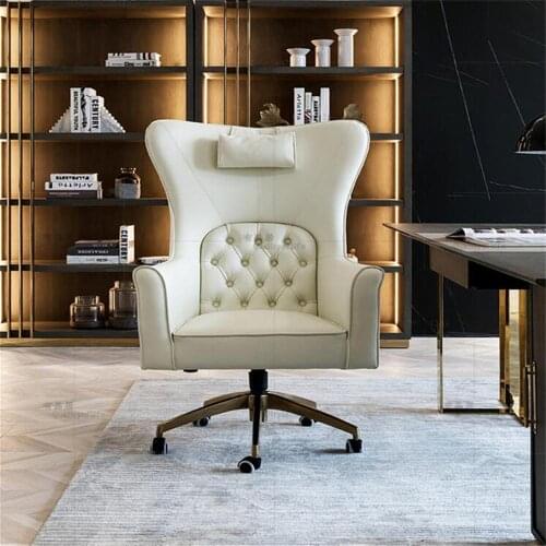 Light luxury computer chair family post modern office chair study white live broadcast anchor chair rotary lift chair