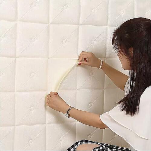 Best selling bedroom decoration wallpaper self-adhesive soft packaging wall wallpaper waterproof and moisture-proof living room