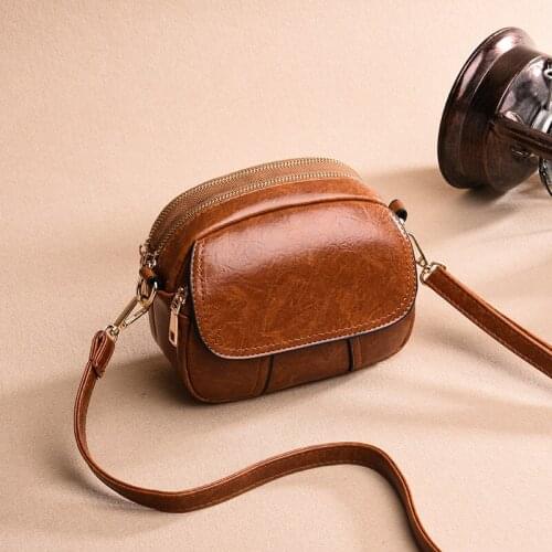 New Arrive 2021 Womens Small Shoulder Bags Ladies Pu Leather Messenger Bags Fashion Crossbody Bags Brown bolsa feminina