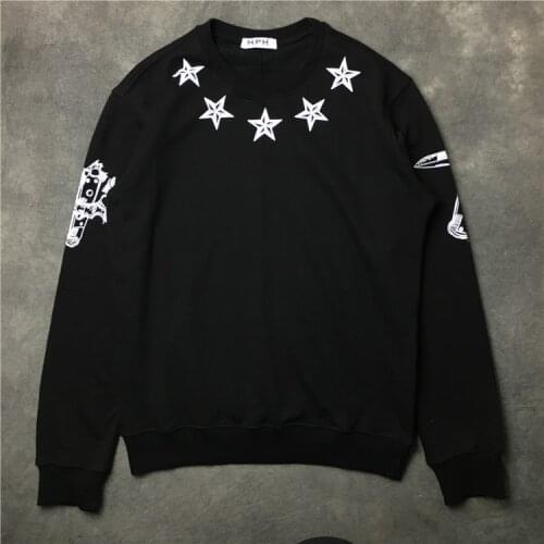 New High Men 7 4 3D Star print gentleman Hoodies Hoody hooded Sweatshirts velvet Cotton Drake Thicken Fleece #d69