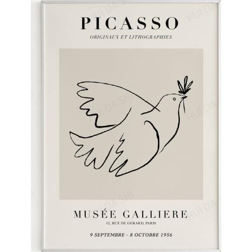 Picasso And The Peace - Picasso Et La Paix - Printable Digital Download - Exhibition Poster