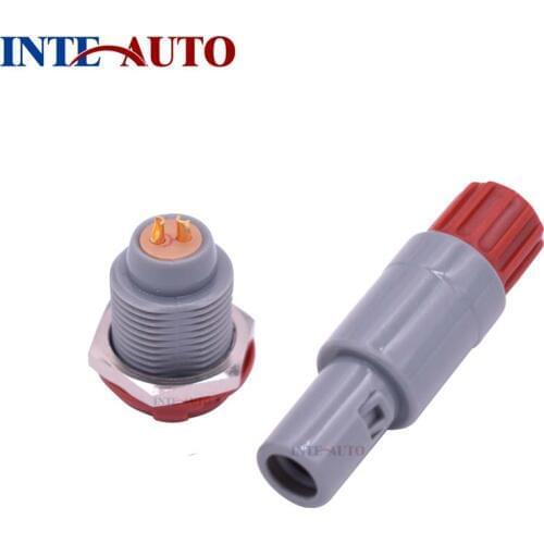Plastic medical TAG ZKG circular push pull self-locking connector, 2 solder contacts TAG.M0.2 ZKG.M0.2