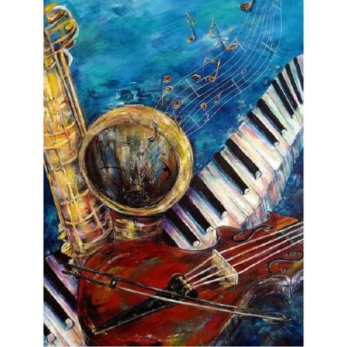 Full diamond embroidery violin icon diamond mosaic picture rhinestones diy 5D diamond painting cross stitch home decor gift