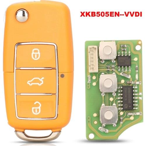 Xhorse jingyuqin XKB505EN wire remote For Volkswagen B5 Special Remote Key 3 Buttons in Yellow Color for VVDI2 VVDI key tool