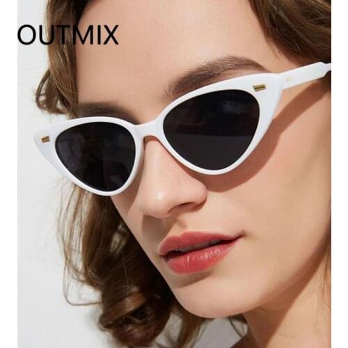 Retro Triangle Cat Eye Small Sunglasses Women Vintage Sun Glasses Female Luxury Brand Fashion Outdoor Travel Shades UV400 Oculos