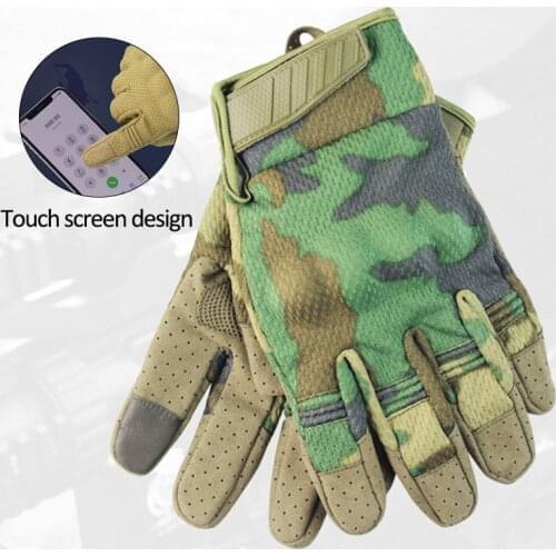 Touch Screen Tactical Gloves Mens Lightweight Sport Tactical Gloves Fingerless Army Summer Breathable Full Finger Riding Gloves