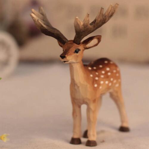 Handmade Solid Wood Deer Table Decoration