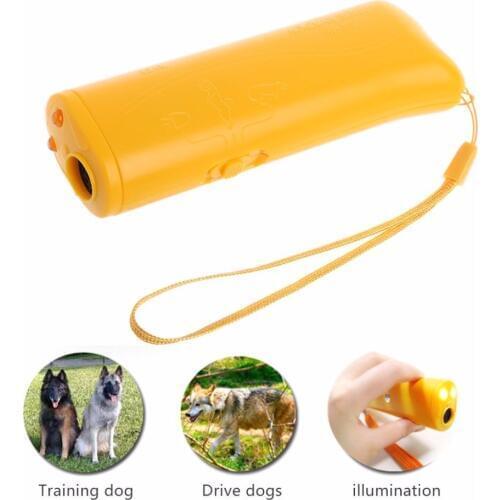 Pet Dog Repeller Anti Barking Stop Bark Training Device Trainer LED Ultrasonic 3 in 1 Anti Barking Ultrasonic Without Battery